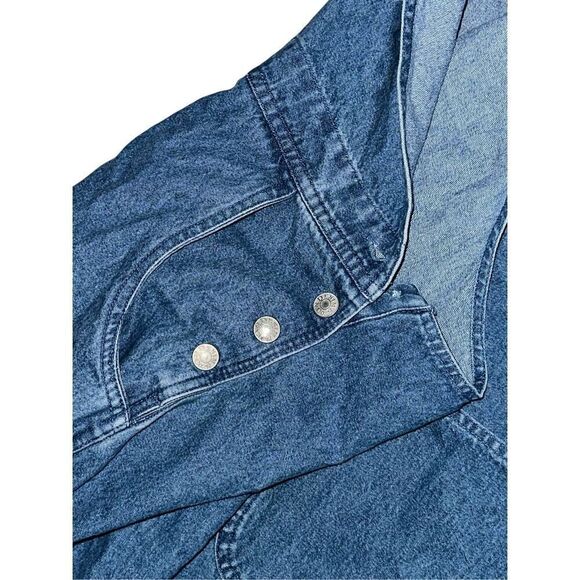 NEW WITH TAGS WOMEN DENIM & CO Y2K Embroidered floral details Denim Overalls Dun - Picture 10 of 13